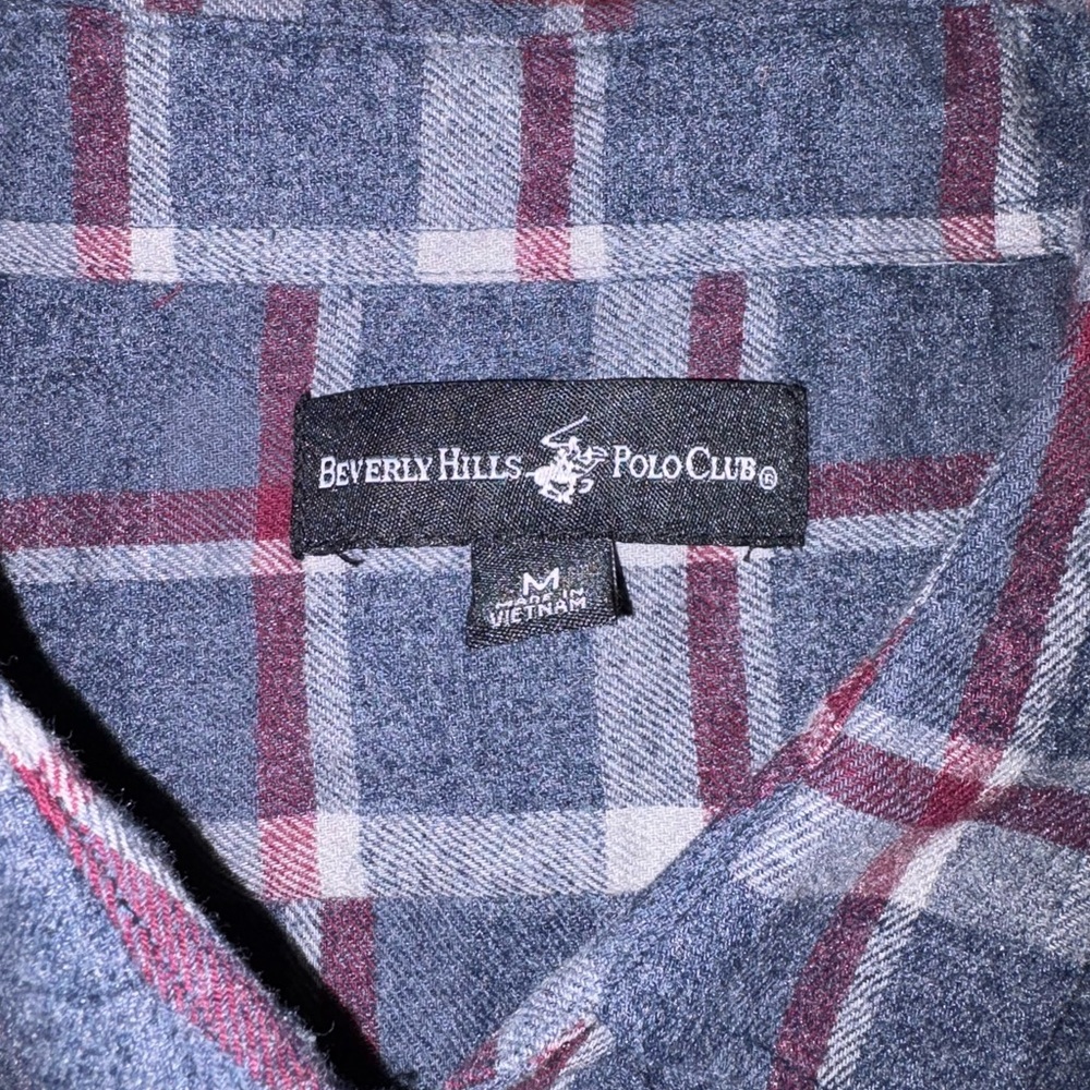 Beverly Hills Polo Club Blue & Red Flannel - Picture 2 of 2